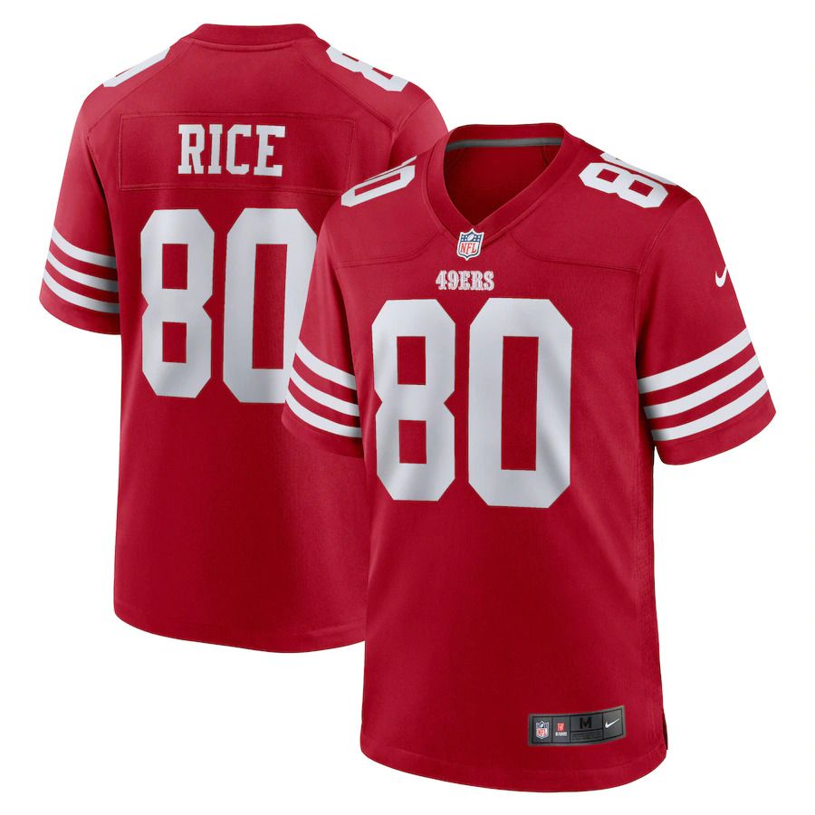 Men San Francisco 49ers #80 Jerry Rice Nike Scarlet Retired Team Player Game NFL Jersey->san francisco 49ers->NFL Jersey